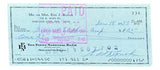 Edd Roush Cincinnati Reds Signed Bank Check #336 BAS - Sports Integrity