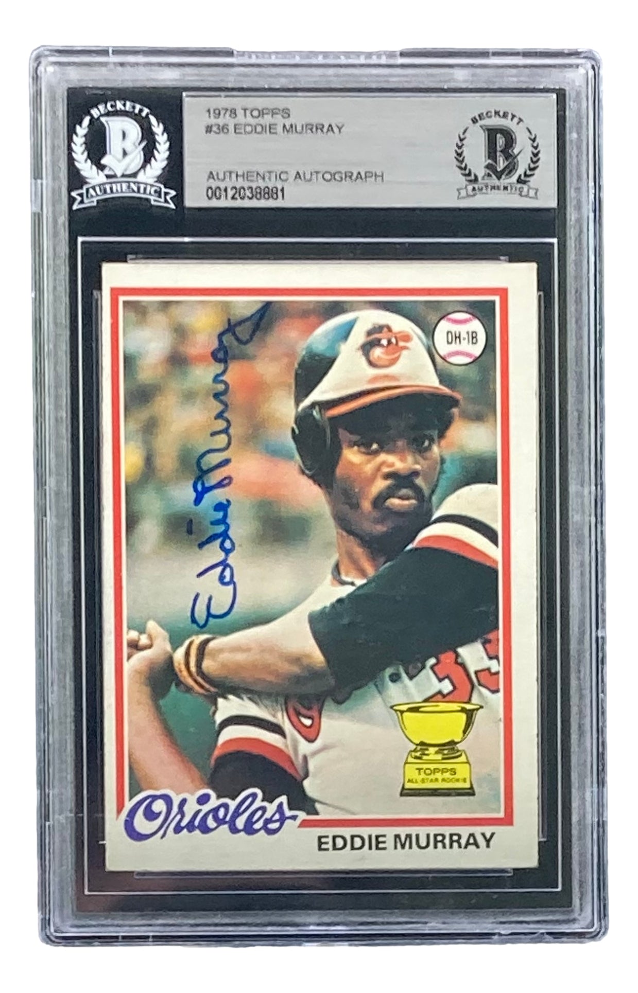 1978 Topps #36 Eddie Murray Baltimore Orioles Rookie Baseball Card NM o/c
