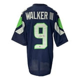 Kenneth Walker III Signed Custom Navy Pro-Style Football Jersey BAS