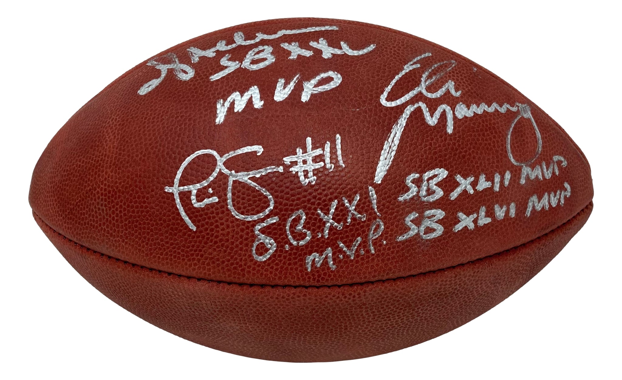 Eli Manning Anderson Simms Giants Signed Duke NFL Football SB MVP Insc BAS Loa