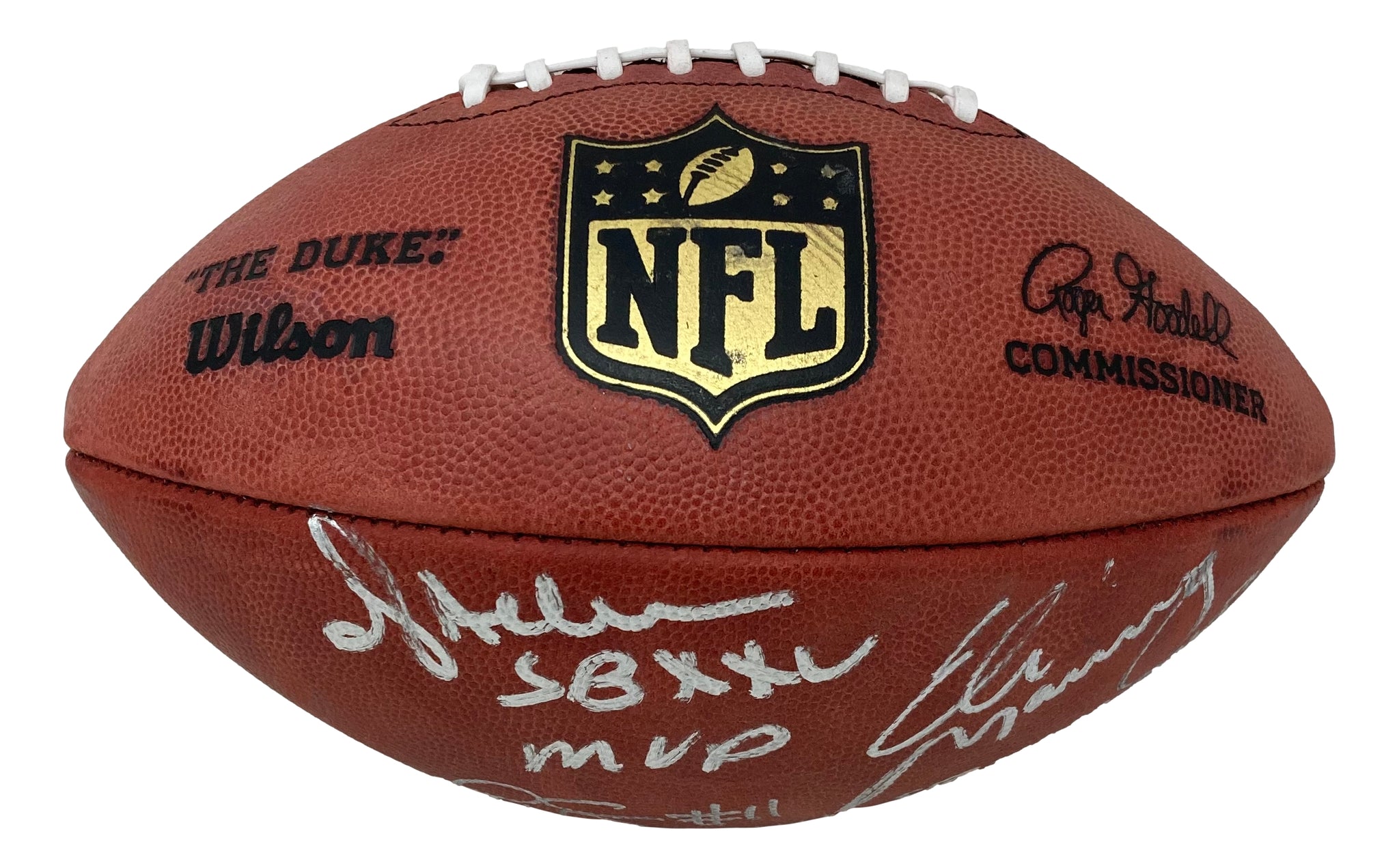 Phil Simms Autographed Footballs, Signed Phil Simms Inscripted Footballs