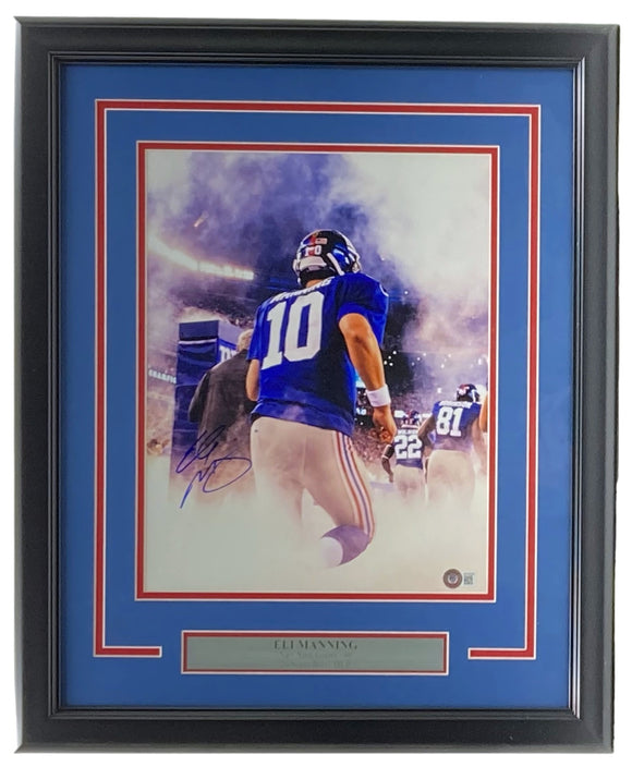 : Eli Manning Autographed Hand Signed New York Giants