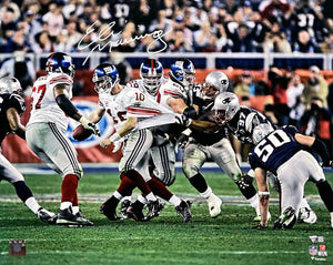 Eli Manning Signed 16x20 New York Giants Super Bowl Great Escape Photo Fanatics - Sports Integrity