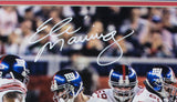 Eli Manning Signed Framed New York Giants 16x20 Football Photo Fanatics