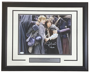 Elijah Wood Signed Framed 11x14 Lord Of The Rings Photo 2 w/ Samwise JSA