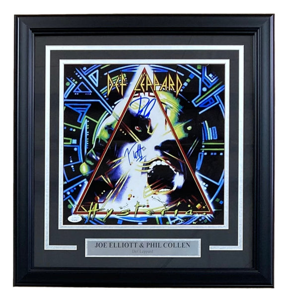 Joe Elliott Phil Collen Signed Framed 12x12 Def Leppard Photo JSA ITP - Sports Integrity