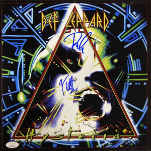 Joe Elliott Phil Collen Signed 12x12 Def Leppard Photo JSA ITP