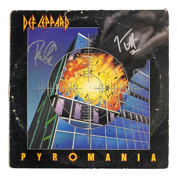 Joe Elliott Phil Collen Signed Def Leppard 1983 Pyromania Vinyl Record JSA 953 - Sports Integrity