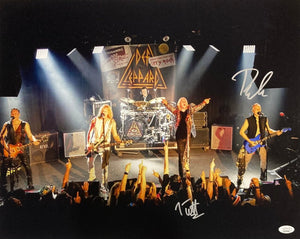 Joe Elliott Phil Collen Signed 16x20 Def Leppard Band Photo JSA ITP - Sports Integrity