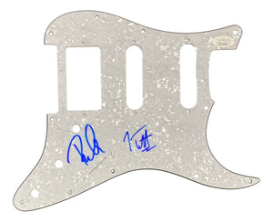 Joe Elliott Phil Collen Def Leppard Signed Gray Guitar Pick Guard JSA ITP - Sports Integrity