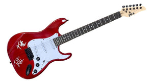 Joe Elliott Phil Collen Def Leppard Signed 39" Red Electric Guitar JSA ITP - Sports Integrity