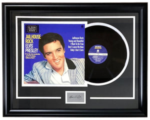 Elvis Presley Framed Jail House Rock Vinyl Record w/ Laser Engraved Signature - Sports Integrity