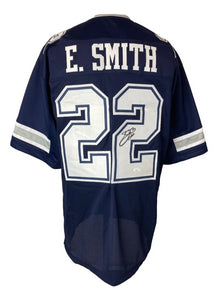 Emmitt Smith Dallas Signed Blue Football Jersey JSA Hologram - Sports Integrity