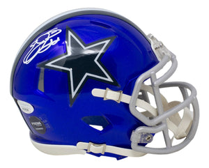 Emmitt Smith Signed Cowboys Mini Speed Replica Flash Helmet on Back JSA - Sports Integrity