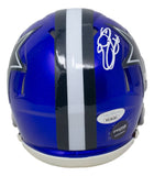 Emmitt Smith Signed Cowboys Mini Speed Replica Flash Helmet on Back JSA - Sports Integrity