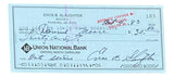 Enos Slaughter St. Louis Cardinals Signed Bank Check #183 BAS - Sports Integrity