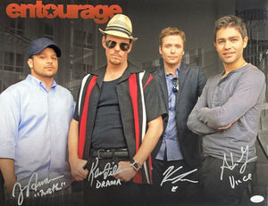 Entourage Cast Signed 16x20 Entourage Pose Photo Adrien Grenier & Others JSA ITP - Sports Integrity