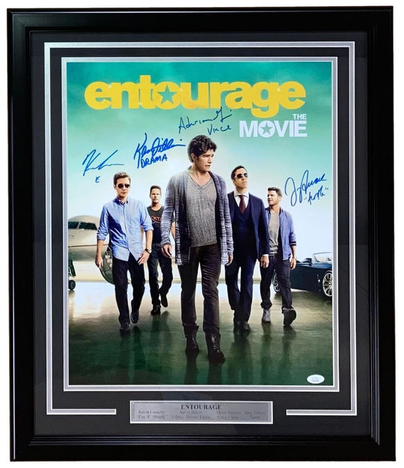 Entourage Cast Signed Framed 16x20 Entourage Movie Photo Grenier & Others JSA - Sports Integrity