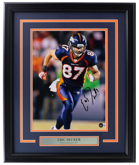 Eric Decker Signed Framed 11x14 Denver Broncos Photo BAS - Sports Integrity