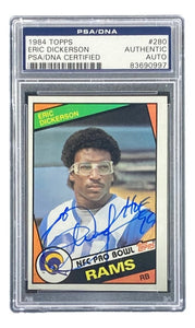 Eric Dickerson Signed 1984 Topps #280 Los Angeles Rams Rookie Card HOF 99 PSA/DNA - Sports Integrity