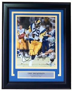 Eric Dickerson Signed Framed 8x10 Los Angeles Rams Photo HOF 99 BAS - Sports Integrity