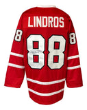 Eric Lindros Canada Signed Red Hockey Jersey HOF 16 Inscribed JSA ITP - Sports Integrity