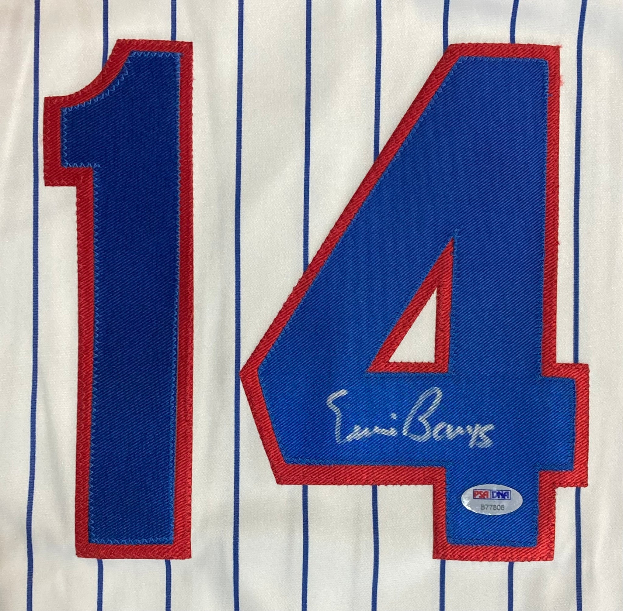 Ernie Banks Autographed Chicago Cubs (White #14) Jersey – PSADNA