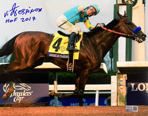 Victor Espinoza Signed 8x10 American Pharoah Photo HOF 2017 Insc Steiner CX - Sports Integrity