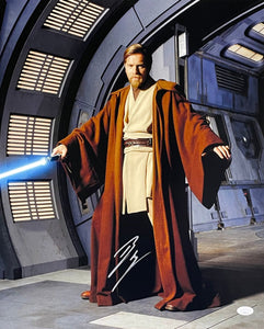 Ewan McGregor Signed 16x20 Star Wars Obi - Wan Kenobi Pose Photo JSA - Sports Integrity