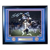 Saquon Barkley Full Signature Framed 16x20 Giants Spotlight Hurdle Photo PSA ITP - Sports Integrity