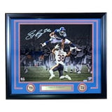 Saquon Barkley Full Signature Framed 16x20 Giants Spotlight Hurdle Photo PSA ITP