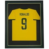 Ronaldo Signed Framed Yellow Brazil Soccer Jersey BAS ITP - Sports Integrity