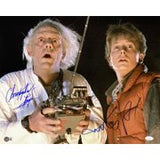 Michael J. Fox Chris Lloyd Signed 16x20 Back to the Future Front Photo BAS+JSA