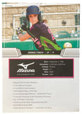 Jennie Finch Signed 4x6 Mizuno Softball Card USA Inscribed BAS