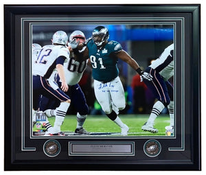 Fletcher Cox Signed Framed 16x20 Philadelphia Eagles Photo SB LII Insc JSA Holo - Sports Integrity