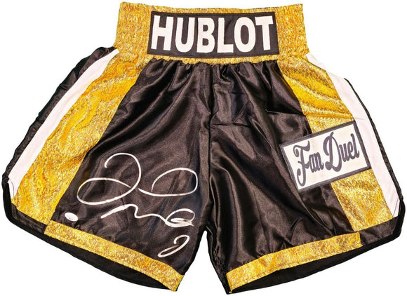 Floyd Mayweather Jr Signed Black Hublot Boxing Trunks JSA - Sports Integrity