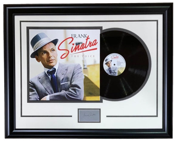 Frank Sinatra Framed The Voice Vinyl Record w/ Laser Engraved Signature - Sports Integrity