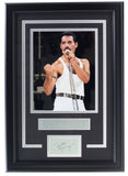 Freddie Mercury Framed 8x10 Queen Live Aid Photo w/ Laser Engraved Signature - Sports Integrity