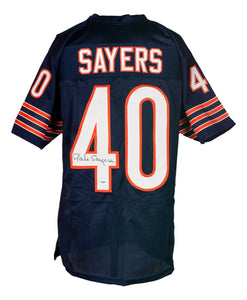 Gale Sayers Signed Custom Blue Pro Style Football Jersey PSA/DNA - Sports Integrity