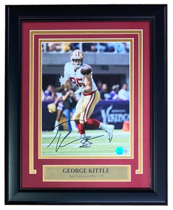 George Kittle Signed Framed 8x10 San Francisco 49ers Catch Photo BAS