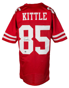 George Kittle San Francisco Signed Red Football Jersey BAS