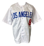 George Shuba Los Angeles Signed White Baseball Jersey 1955 WS Champs JSA Holo - Sports Integrity