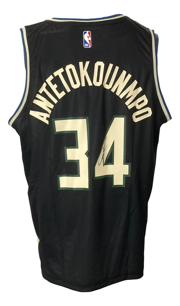 Giannis Antetokounmpo Autographed and Framed Milwaukee Bucks Jersey