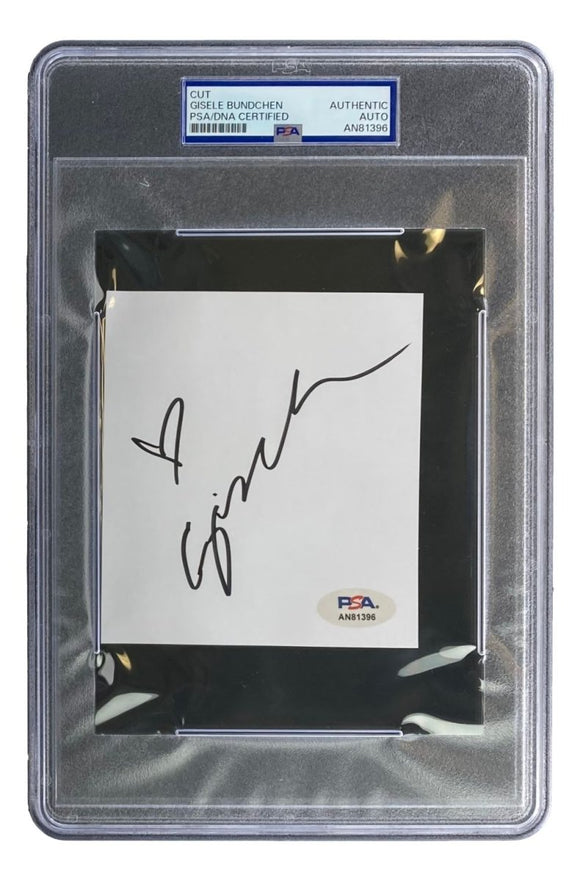 Gisele Bundchen Signed Slabbed Large Cut Signature PSA AN81396 - Sports Integrity