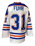 Grant Fuhr Edmonton Signed White Hockey Jersey JSA - Sports Integrity