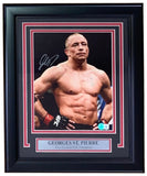 Georges St - Pierre Signed Framed 8x10 UFC Photo BAS - Sports Integrity