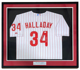 Roy Halladay Philadelphia Signed Framed White Pinstripe Jersey PG 5-29-10 JSA