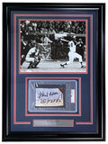 Hank Aaron Signed Framed Atlanta Braves 2 Inscription Cut Sig PSA/DNA 85076463 - Sports Integrity