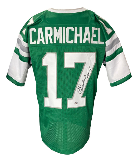 The Jersey Source Harold Carmichael Autographed White Pro Style Jersey w/HOF- Beckett W Hologram *Silver