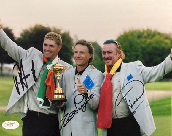 Harrington Langer Angel Jimene Signed 8x10 PGA Golf Photo JSA - Sports Integrity